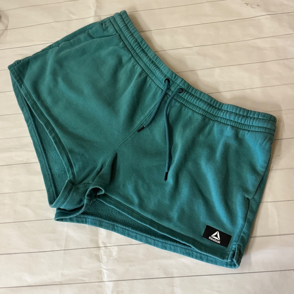 Reebok Teal Green Athletic Drawstring‎ Shorts Running Gym Loungewear Womens 2XL